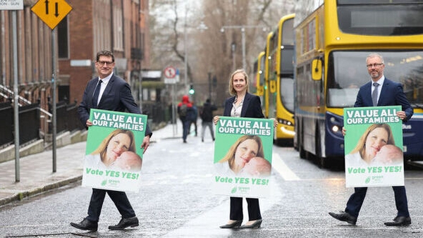 From left, Green Party Leader Eamon Ryan, Senator Pauline O'Reilly and Minister for Equality Roderic O'Gorman