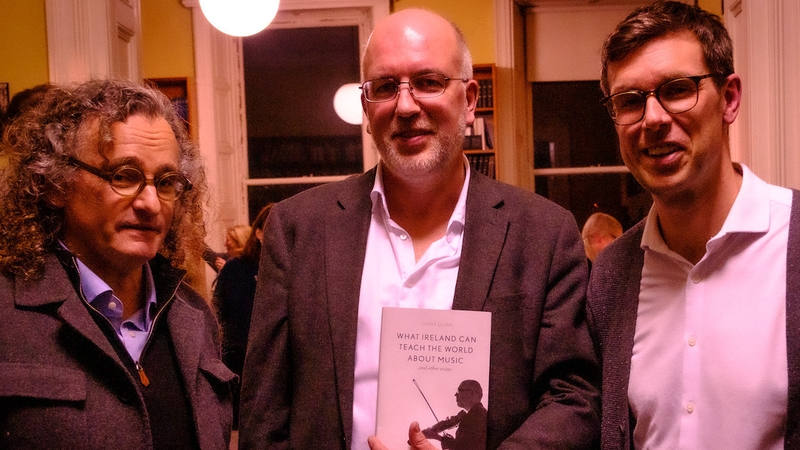 (L-R) Martin Hayes, Toner Quinn and Liam O'Connor at the launch of 'What Ireland Can Teach the World About Music' (Pic: Tim Fleming)