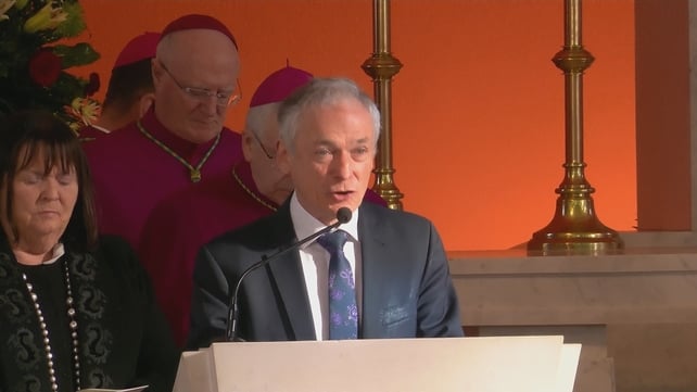 John Bruton's brother and Fine Gael TD, Richard Bruton, reading the Prayers of the Faithful