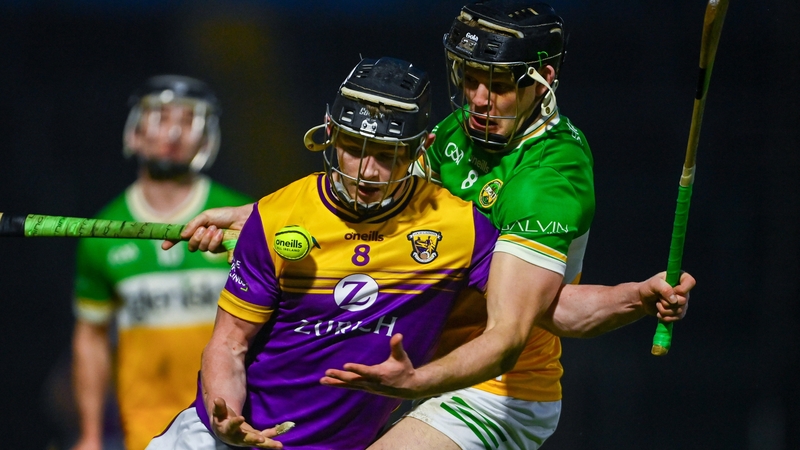 Wexford's Corey Byrne-Dunbar in action against Offaly's Cathal King