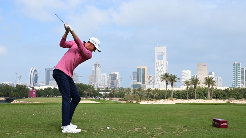 Tom McKibbin in action during the final round in Doha