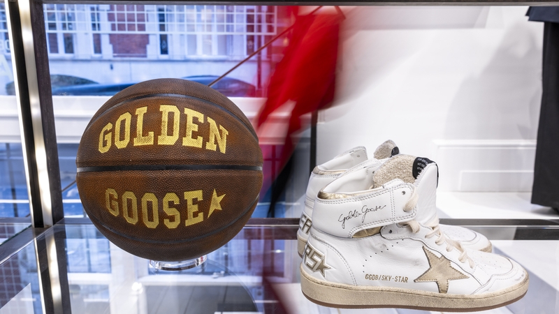 A pair of Sky-Star trainers at a Golden Goose store in London