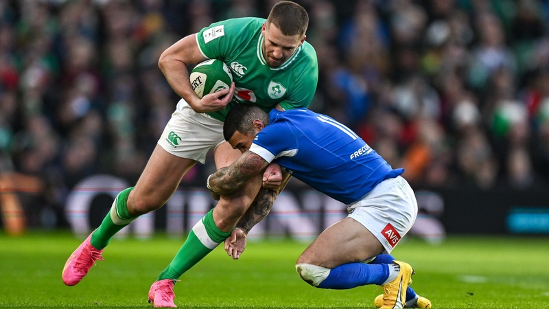 Stuart McCloskey won his 16th cap against Italy