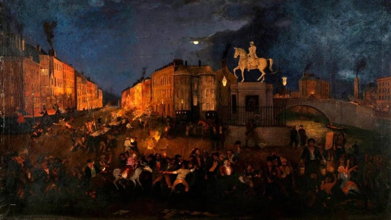 Skellig Night on South Mall by James Beale (1845). Image: Crawford Art Gallery, Cork