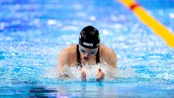 Mona McSharry, who has already booked her ticket to the Paris Olympics, in action in Doha