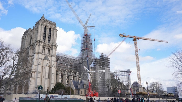 Officials say the dismantling of the scaffolding 'will continue over the coming months'