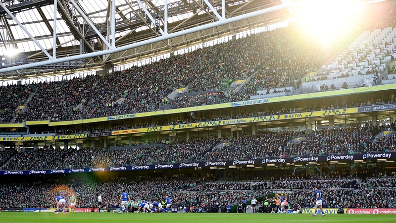The Aviva Stadium was sold out on Sunday