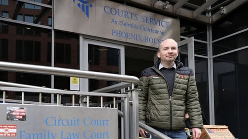 People Before Profit TD Paul Murphy at the High Court today (RollingNews.ie)
