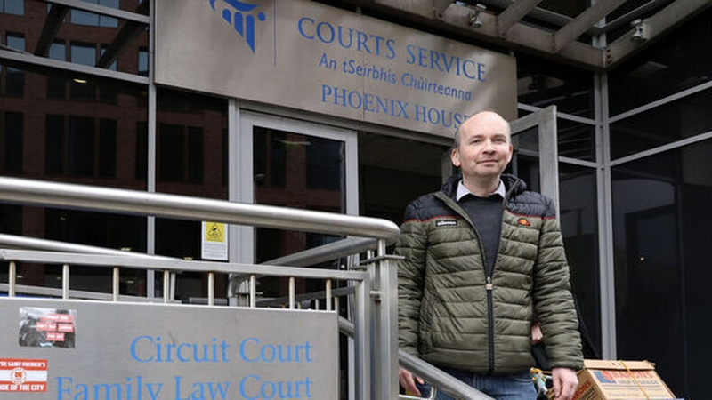 People Before Profit TD Paul Murphy at the High Court today (RollingNews.ie)
