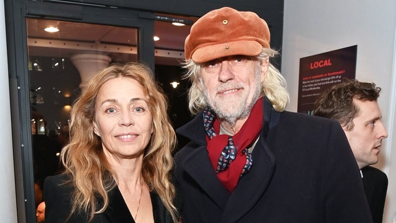 Jeanne Marine and Bob Geldof at the Old Vic in London on Tuesday night