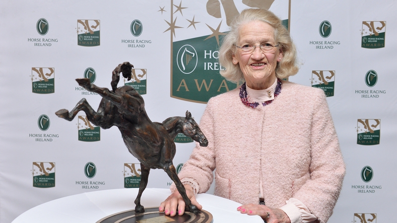 Maureen Mullins picked up the Contribution to the Industry prize at the 2016 Horse Racing Ireland Awards