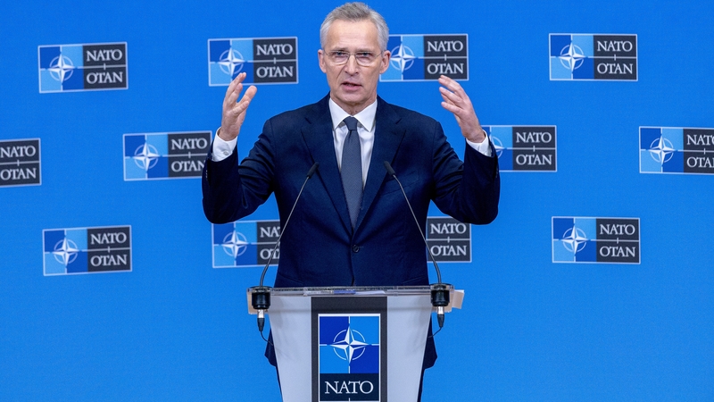 NATO Secretary General Jens Stoltenberg holds a press conference at NATO headquarters in Brussels, Belgium