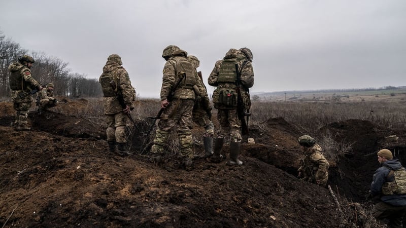 Ukrainian troops are beginning to run out of ammunition, a Biden aide has said (file photo)