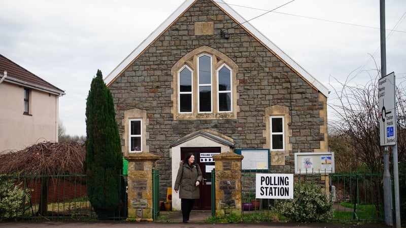 A polling station in a church in Kingswood for people to vote in the Kingswood by-election for the seat vacated by the resignation of Tory MP Chris Skidmore