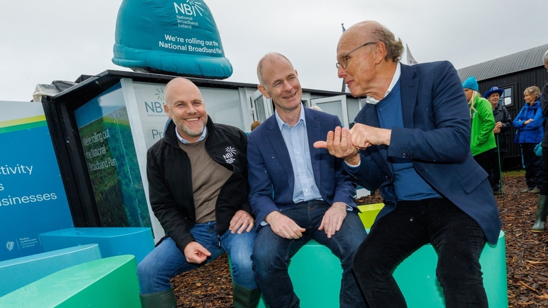 NBI CEO Peter Hendrick, Minister Ossian Smyth and NBI Chairman David McCourt.