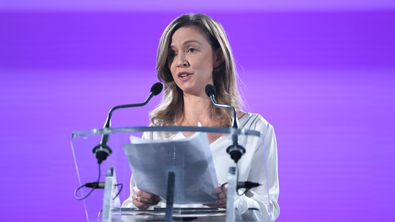 Holly Cairns delivers her opening address this evening