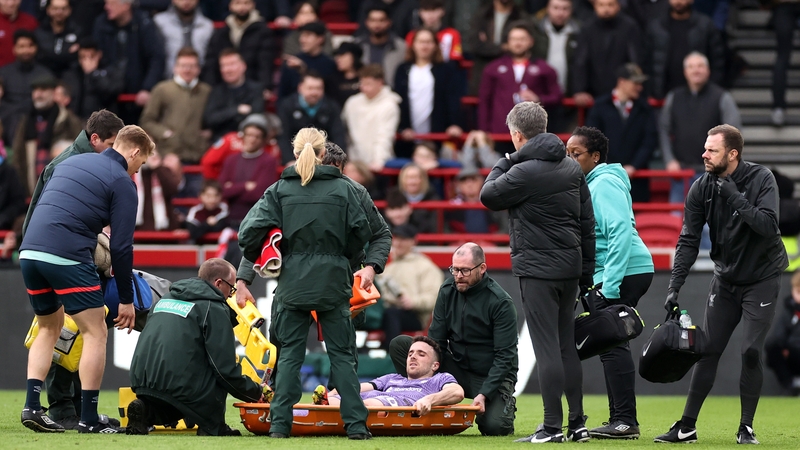 Diogo Jota was stretchered off after setting up the opening goal for Darwin Nunez