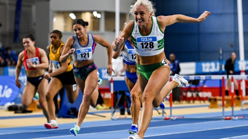 Sarah Lavin taking the national indoor title last weekend