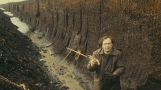 Martin Downes in a raised bog (1979)