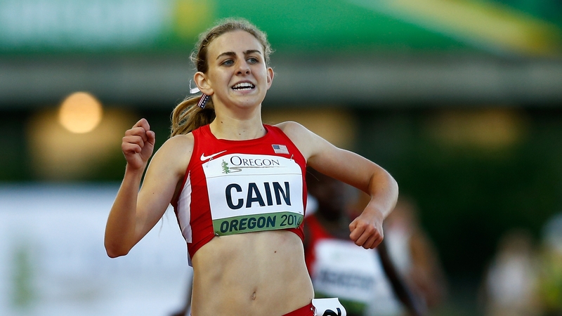 Mary Cain competing at the IAAF World Junior Championships in 2014