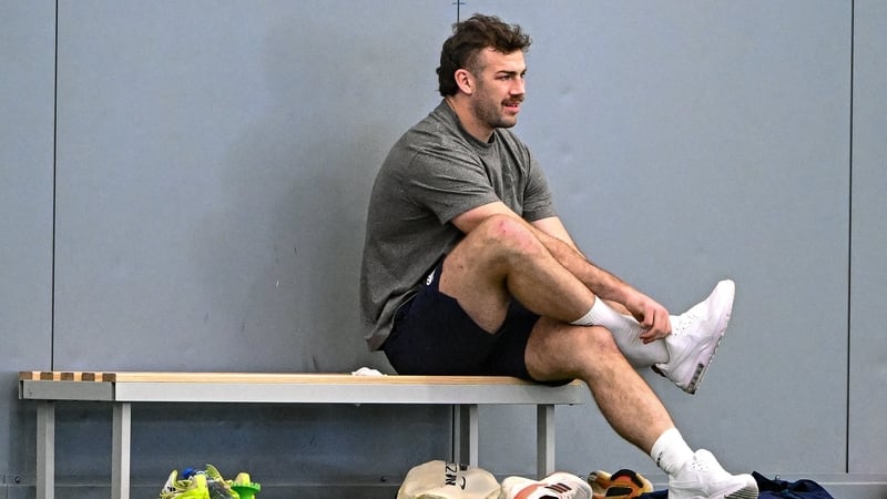 Caelan Doris sat out this morning's training session