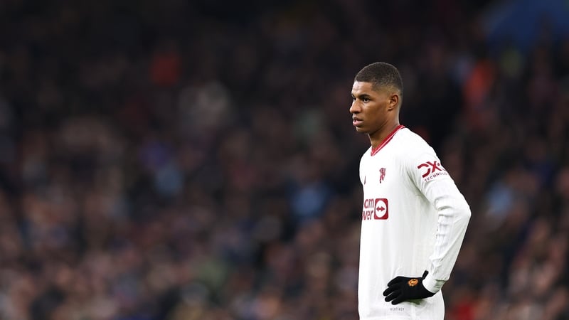 Marcus Rashford during Man United's recent Premier League match against Aston Villa. Photo: Getty Images