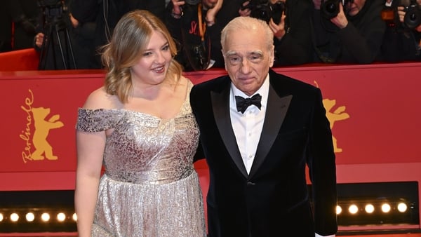 Francesca Scorsese and her father Martin Scorsese on the red carpet at the Berlin International Film Festival