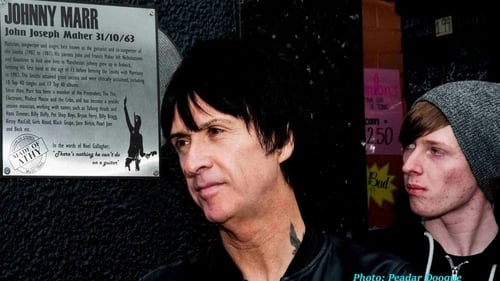 Kildare is a light that never goes out: Johnny Marr at the unveiling of a plaque to honour his Athy roots in 2018. Photo credit: Peadar Doogue