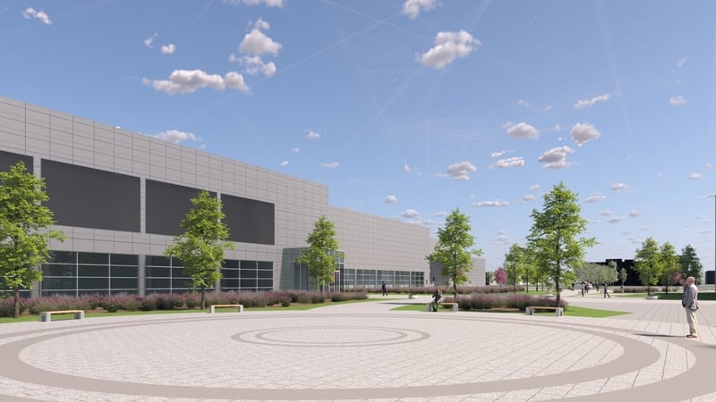 A computer generated image of Bristol Myers Squibb's new west Dublin facility.