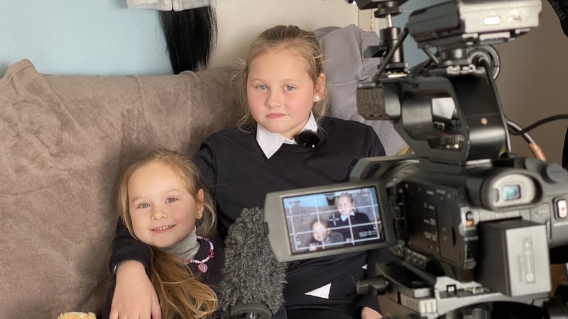 Sisters Lera and Masha Kostorna in the safety of their new home in Ballybunion having fled the war in Ukraine