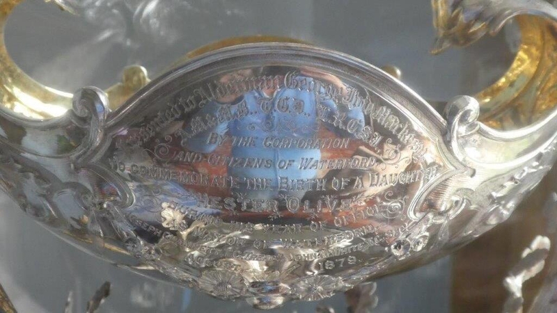 The cradle centrepiece was presented to Mayor Ivie Mackesy and his wife Hester Maria Strangman on the birth of their baby daughter in 1879