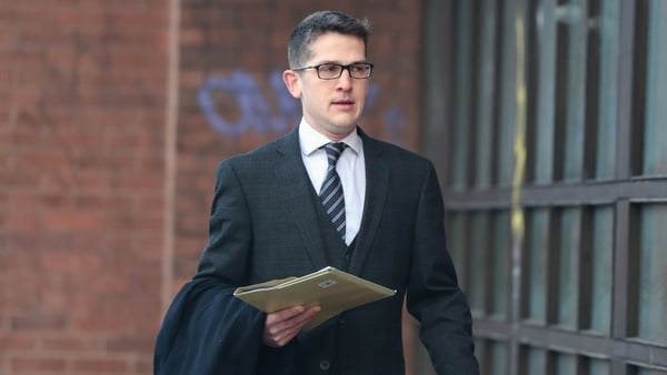 Enoch Burke's brother Dr Isaac Burke at the Fourt Courts earlier (RollingNews.ie)
