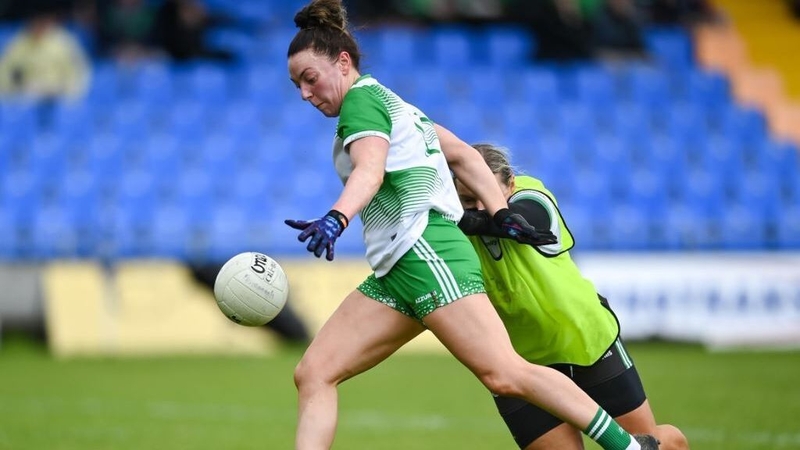 Limerick's Cathy Mee in action against Fermanagh's Roisin Gleeson in last year's junior All-Ireland semi-final. The sides meet this weekend in a Division 4 clash