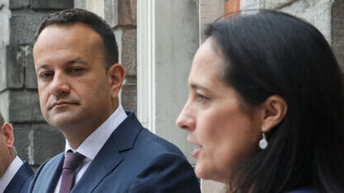 Leo Varadkar and Catherine Martin (file pic)