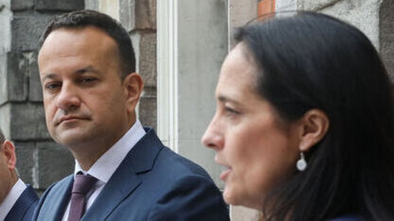 Leo Varadkar and Catherine Martin (file pic)