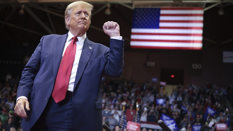 Donald Trump told a rally he was 'not very worried' about the primary