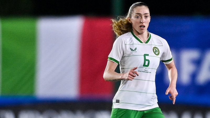 Megan Connolly in action against Italy in Florence