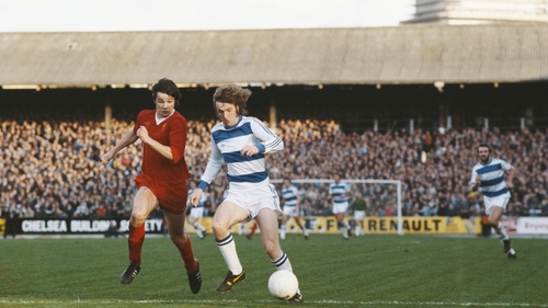Bowles in action against Alan Hansen in 1977
