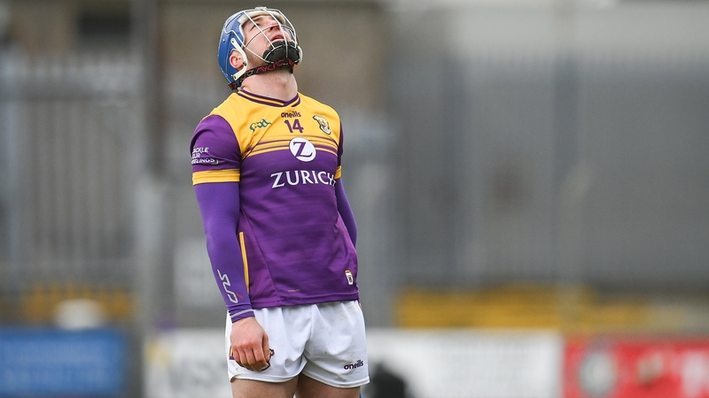 Wexford's Séamus Casey reacts after failing to convert a late free against Clare