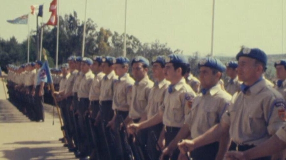Irish Troops celebrate St Patrick's Day in Lebanon, 1979