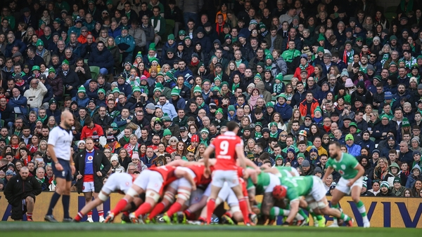 Ireland enjoyed total supremacy in the scrum in the first half against Wales