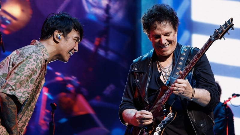 Journey (L-R Arnel Pineda and Neal Schon) are on their 50th anniversary tour