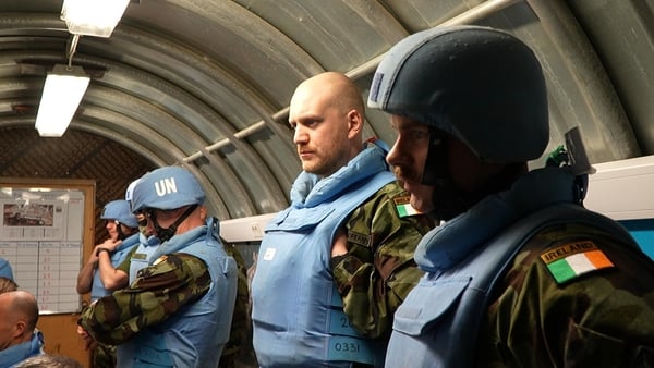 Irish peacekeepers took shelter shortly before 8am