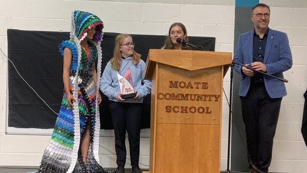 Eva Donlan, Evie Nugent and Meabh O'Shea received a warm welcome at Moate Community College