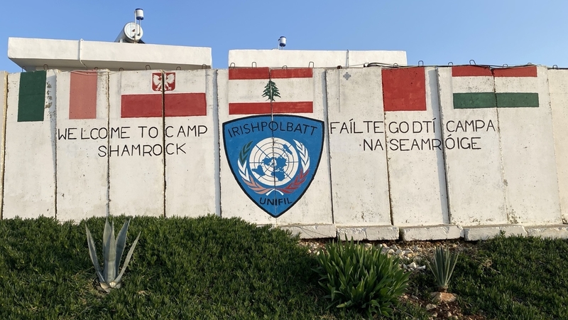 There are 332 Irish peacekeepers stationed at Camp Shamrock in South Lebanon