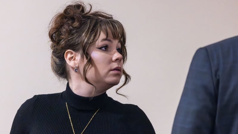 Hannah Gutierrez, pictured at the First Judicial District Courthouse in Santa Fe, New Mexico, on Tuesday