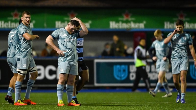 Leinster players dejected at the final whistle in the Arms Park two years ago