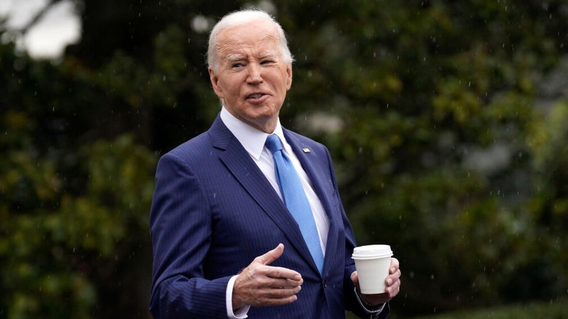 Joe Biden leaving the White House for his appointment in Maryland