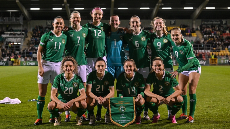 The Republic of Ireland team ahead of kick-off against Wales