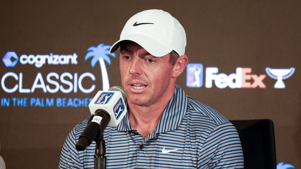 Rory McIlroy of Northern Ireland speaks to the media prior to The Cognizant Classic